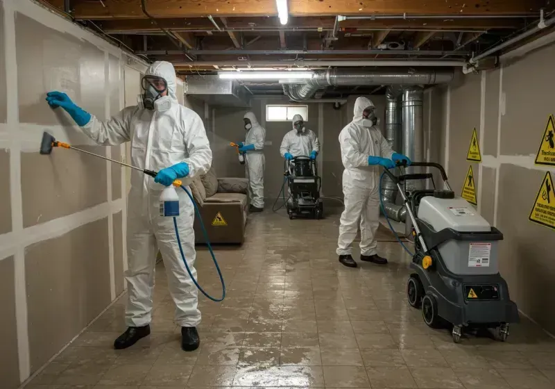 Basement Moisture Removal and Structural Drying process in Citrus Ridge, FL